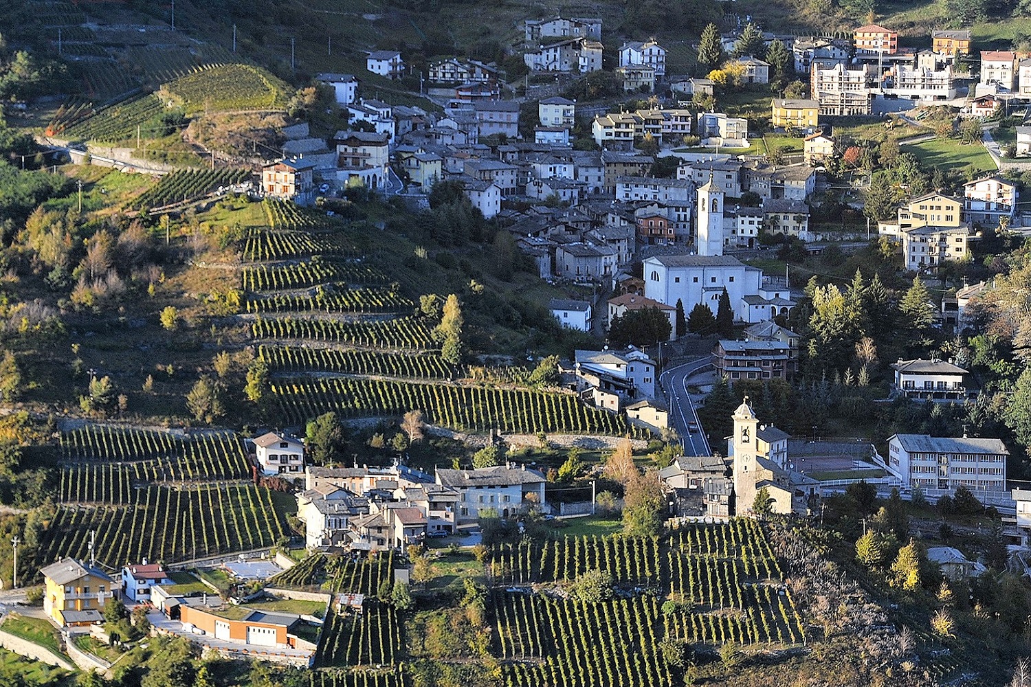 <h1>Vista sul paese di Castione Andevenno</h1>